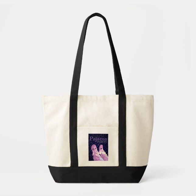 pajama party invitations : nightshine tote bag (Front)