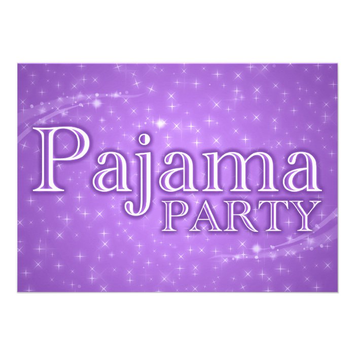 pajama party invitations  starshine