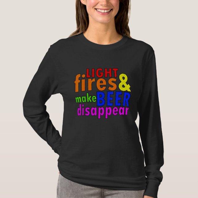 Pajama Party Lgbt Flag Lesbian Camping - Happy Cam T-Shirt (Front)