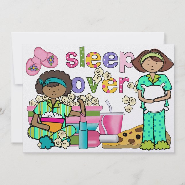 Pajama Party / Sleep Over - SRF Invitation (Front)