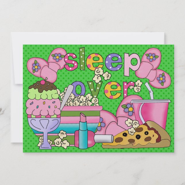 Pajama Party / Sleep Over - SRF Invitation (Front)