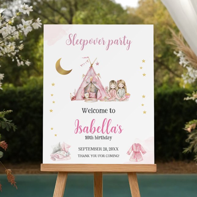 Pajama Party Sleepover Party Welcome Sign (Creator Uploaded)