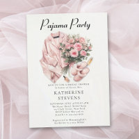 Pajama Party Slumber Roses Champagne Bridal Shower