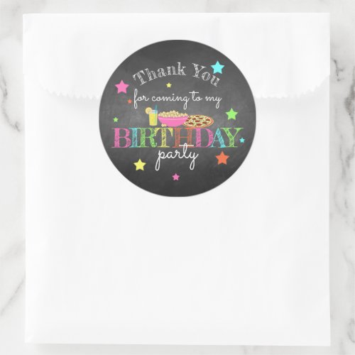 Pajama Party Thank You Sticker