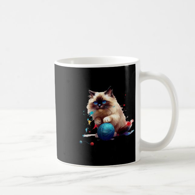 Pajama Ragdoll Cat Perfect For Cat Lovers! For Men Coffee Mug (Right)