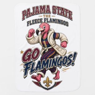 Pajama State Fleece Flamingos Graphic Baby Blanket