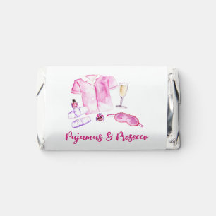 Pajamas and Prosecco Bridal Shower Pink Custom Hershey's Miniatures