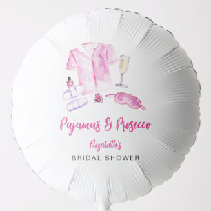 Pajamas and Prosecco Bridal Shower Pink Decor Balloon