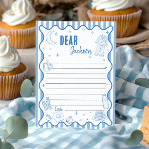 Pajamas Birthday Time Capsule Note Message Card