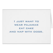 Pajamas, Cake, Nap, Dogs (Front Horizontal)