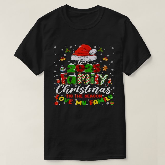 Pajamas Outfit Family Matching Christmas 2025 T-Shirt (Design Front)