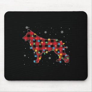 Pajamas Red Plaid German Shepherd Dog Lovers Chris Mouse Pad