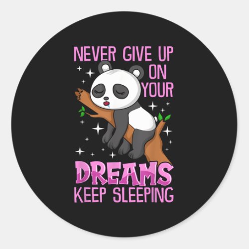 Pajamas Top Pajama Sleeg Panda Bear Classic Round Sticker