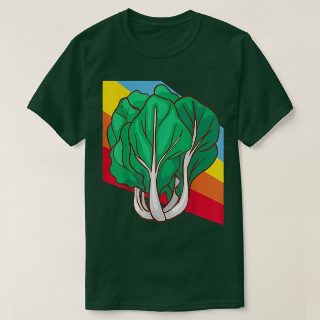 Pak Choi Vegetables Food Vegan Vegetarian  T-Shirt (Design Front)
