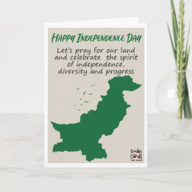Pak Independence Day - Map Card (Front)