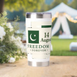 Pakistan 14 August Independence Day Mug  Insulated Tumbler<br><div class="desc">Sip your tea or coffee with pride using this Pakistan Independence Day mug. Featuring green and white flag-inspired artwork,  it’s the perfect gift or keepsake to celebrate 14 August.</div>
