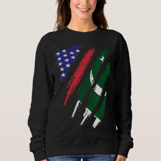 Pakistan American Grown Flag USA Patriot Heritage Sweatshirt