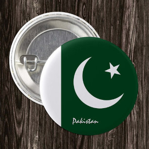 Pakistan button, patriotic Pakistani Flag fashion Button