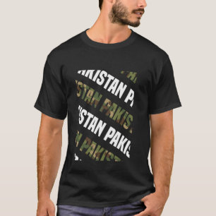 Pakistan Camo Pattern Green Camouflage T-Shirt