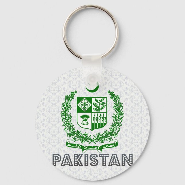 Pakistan Coat of Arms Keychain (Front)