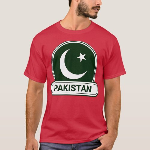 Pakistan Country Badge Pakistan Flag T_Shirt