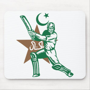 Pakistan Cricket Player Batsman Design Mouse Pad