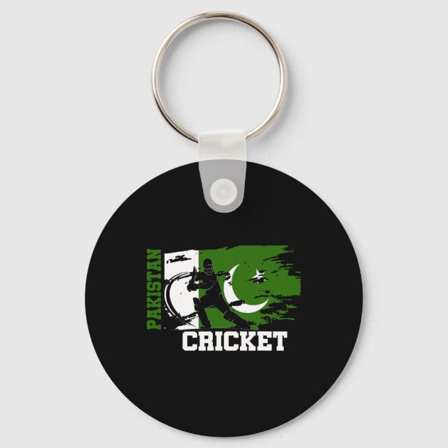 Pakistan Cricket Supporters Flag Pakistan Cricket  Keychain (Front)