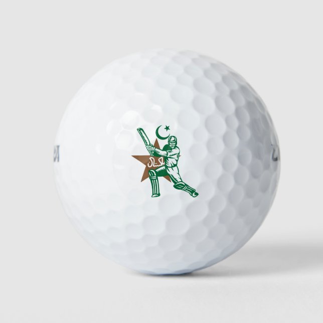 Pakistan Cricket Team T-Shirt Fans Jersey Golf Balls (Front)
