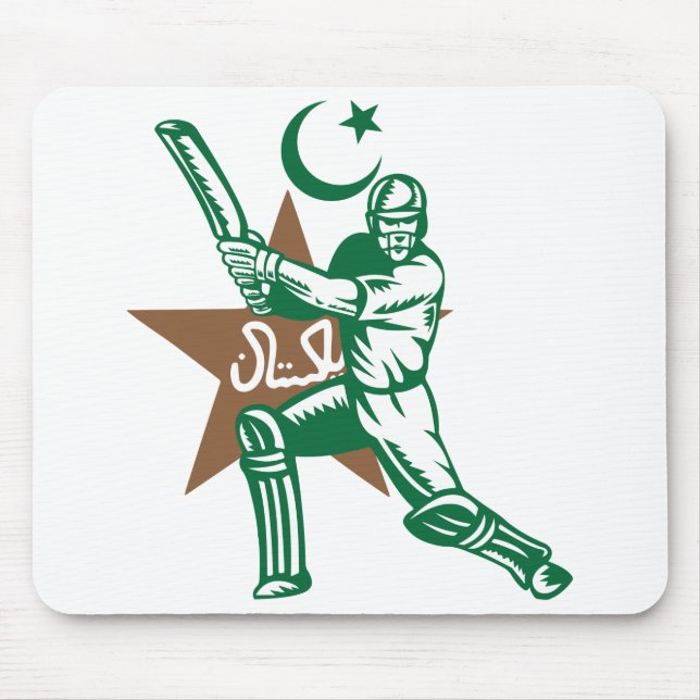 Pakistan Cricket Team T-Shirt Fans Jersey Mouse Pad (Front)