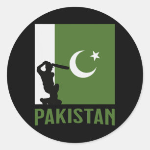 Pakistan Cricket Tee Pakistani Cricket  Classic Round Sticker