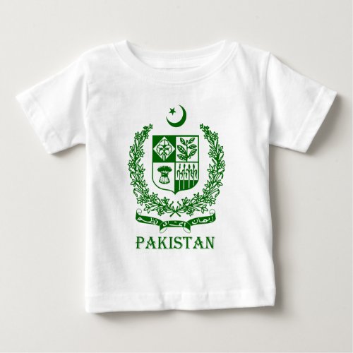 PAKISTAN _ emblemcoat of armsflagsymbol Baby T_Shirt