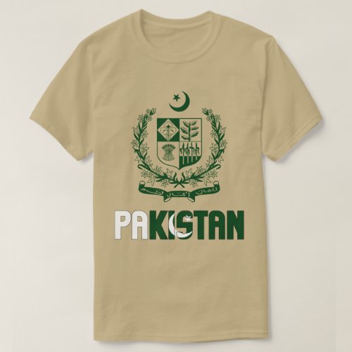 Pakistan Flag and Coat Of Arms Patriotic T_Shirt