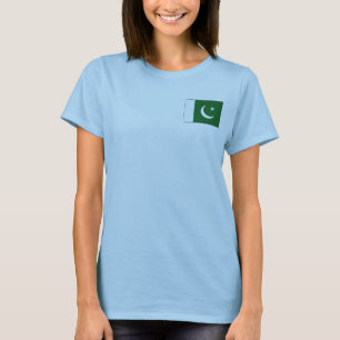 Pakistan Flag and Map dk T-Shirt