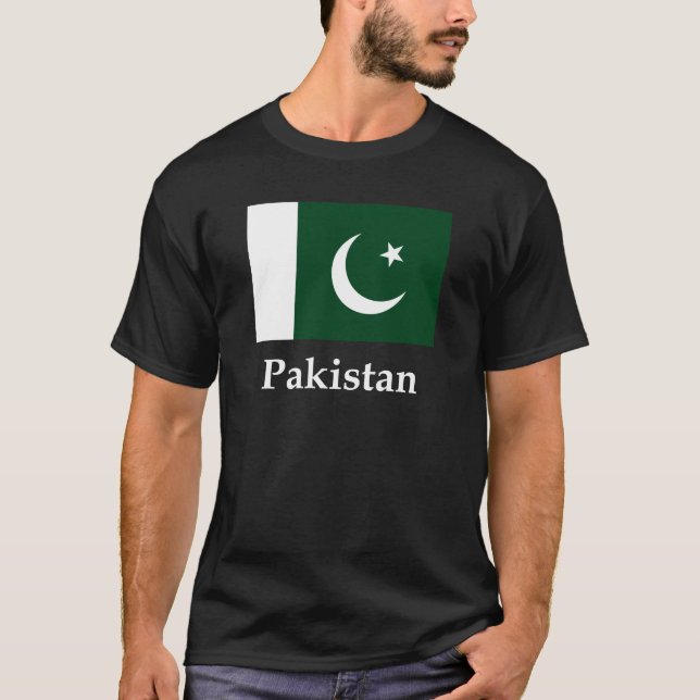 Pakistan Flag And Name T-Shirt (Front)