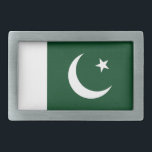 Pakistan Flag Belt Buckle<br><div class="desc">Patriotic flag of Pakistan.</div>