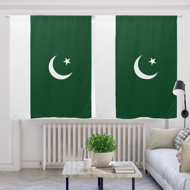 Pakistan flag blackout curtains (Living Room)