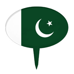 Pakistan flag cake topper