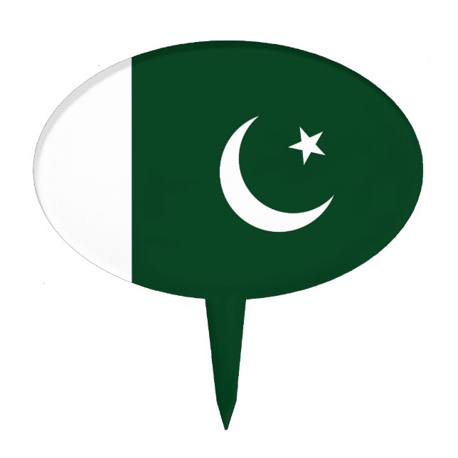 Pakistan flag cake topper (Front)