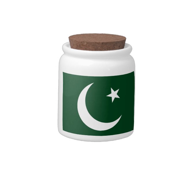 Pakistan Flag Candy Jar (Left)