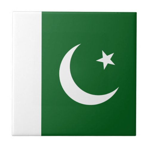 Pakistan Flag Ceramic Tile
