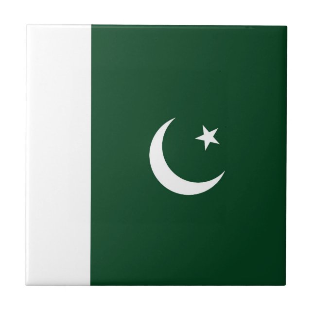 Pakistan flag ceramic tile (Front)