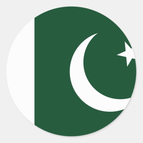 Pakistan Flag Classic Round Sticker