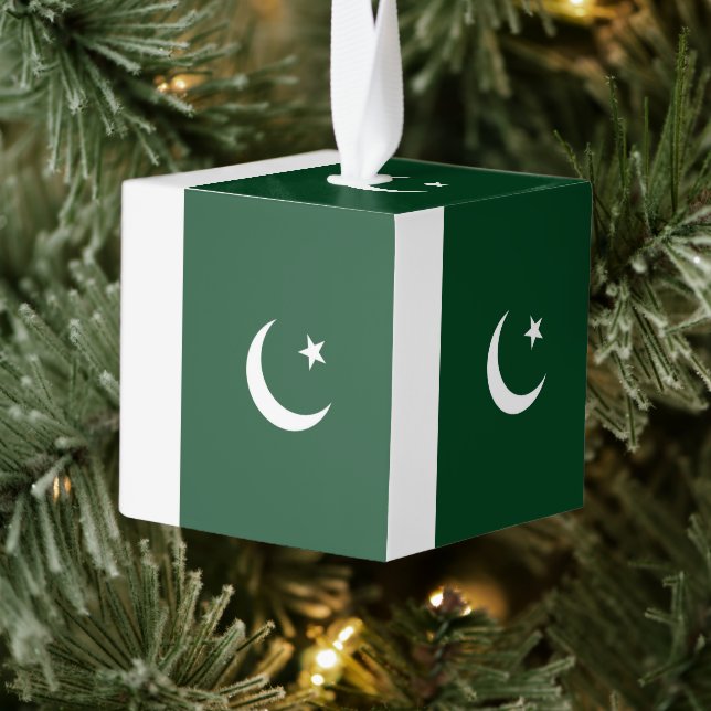 Pakistan flag cube ornament (Tree)
