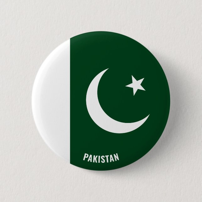 Pakistan Flag Cute Patriotic Button (Front)