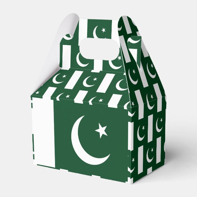 Pakistan Flag Favor Boxes (Back Side)