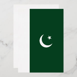 Pakistan flag foil invitation