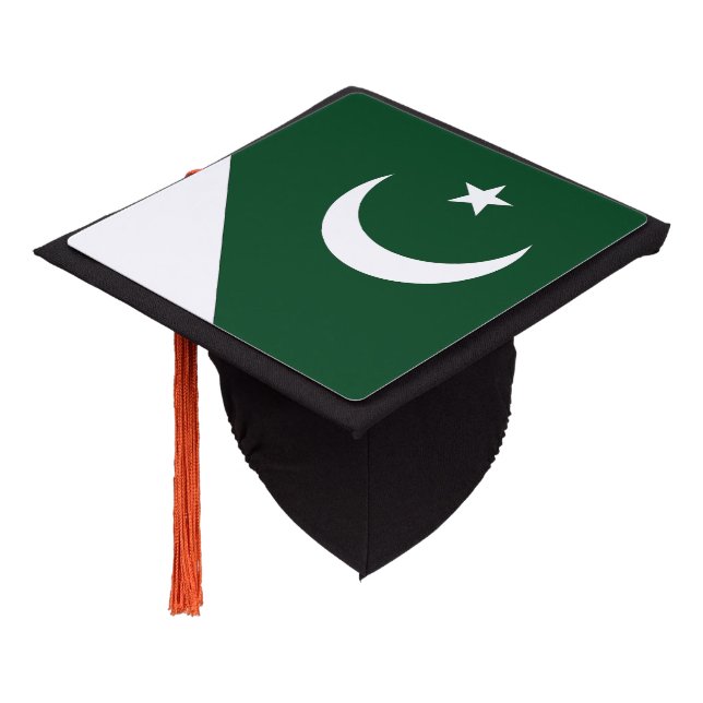 Pakistan Flag Graduation Cap Topper (Angled)