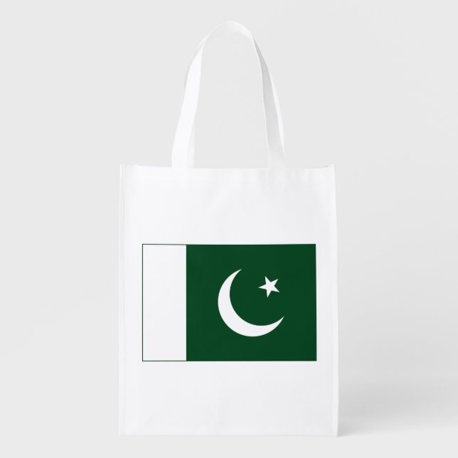 Pakistan Flag Grocery Bag (Front)