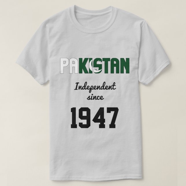 Pakistan Flag Independence Celebration T-Shirt (Design Front)