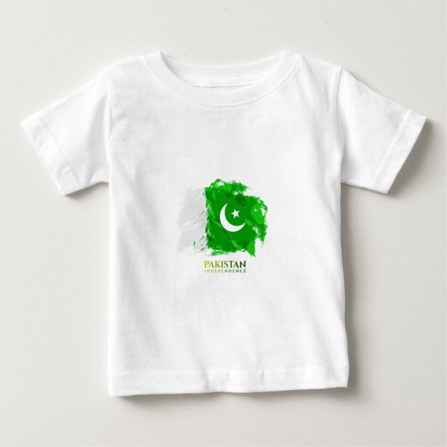 Pakistan Flag Independence day Baby T-Shirt (Front)